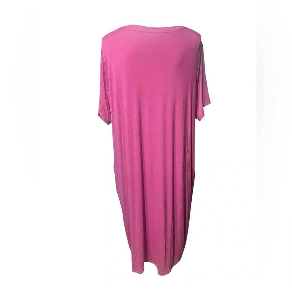 Terra & Sky Dress T-Shirt Knit Rose Casual with Pockets NWT Size 1X